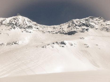 The Alpe d Huez ski domain in the French Alps