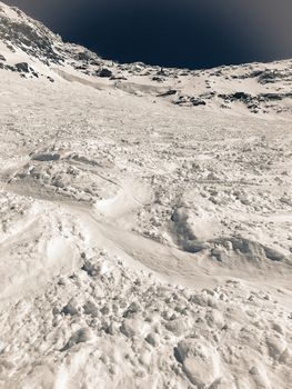 The Alpe d Huez ski domain in the French Alps