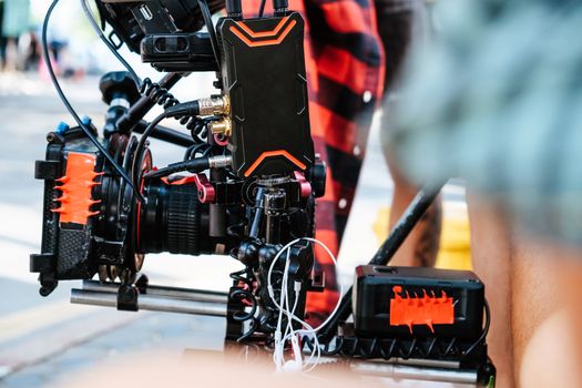 Film production crew,Behind the scenes background