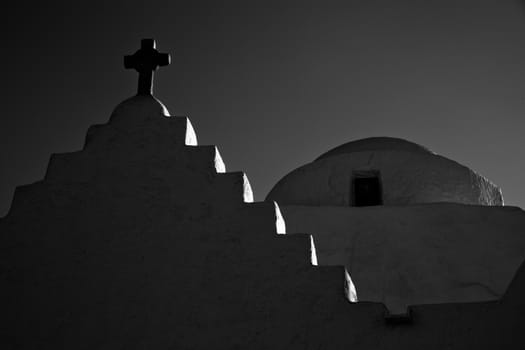 minimalist greek church detail