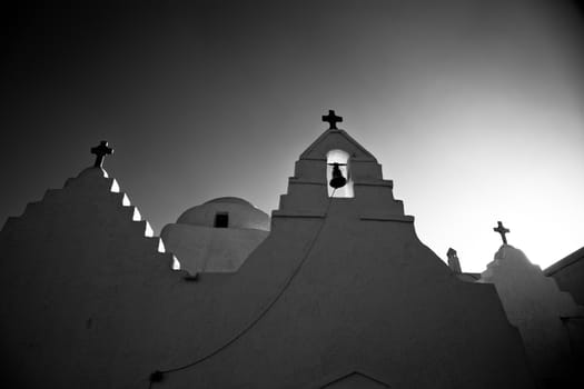 minimalist greek church detail