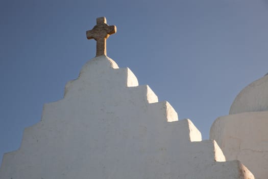 minimalist greek church detail