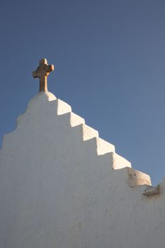 minimalist greek church detail