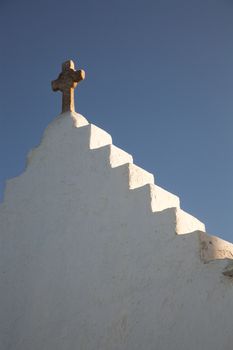 minimalist greek church detail