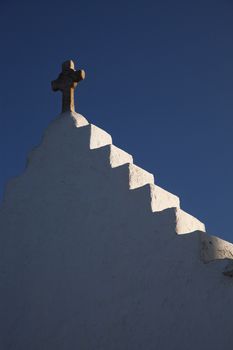 minimalist greek church detail