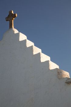 minimalist greek church detail