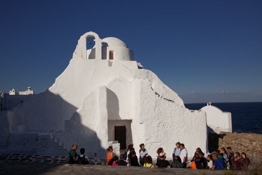 14th century Paraportiani Church on the island of Mykonos, Greece