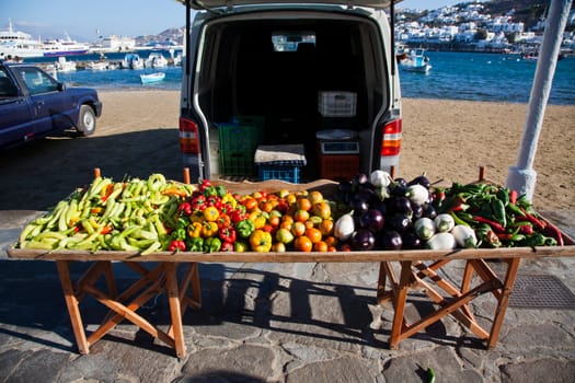 fresh vegetables on the market