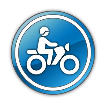 Icon, Button, Pictogram with Motorbike Trail symbol