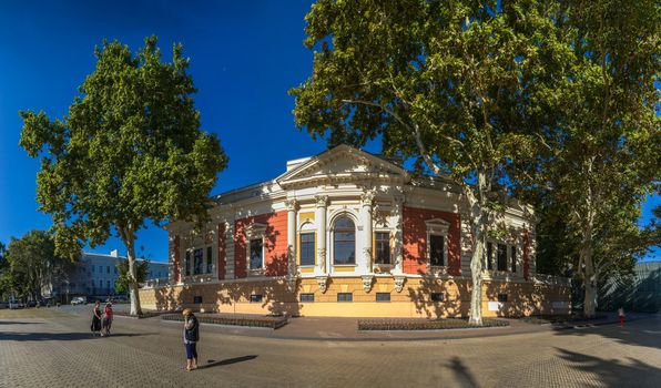 Odessa, Ukraine - 09.03.2018. English club and Museum of Navy in a sunny summer day. Tourist attraction of the Odessa city in Ukraine