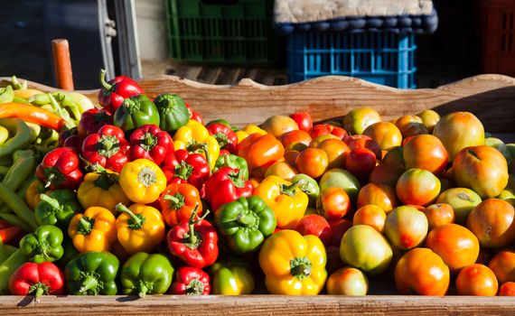 fresh vegetables on the market