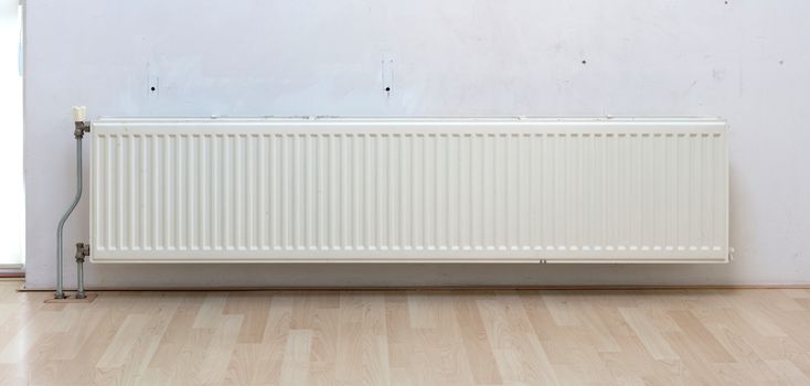 Heating radiator in a dutch home, selective focus