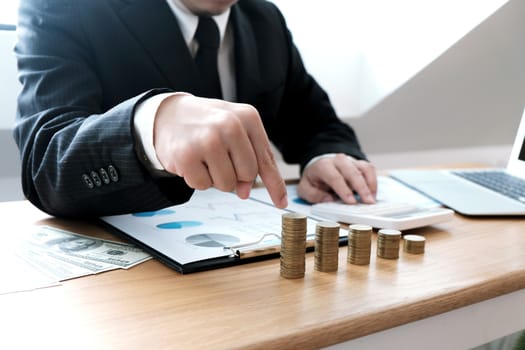 Auditor or internal revenue service staff, Business women checking annual financial statements of company. Audit Concept.