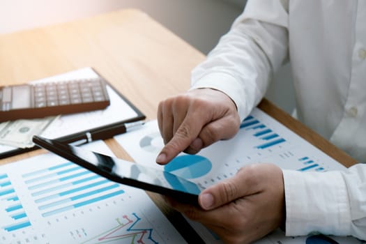 Auditor or internal revenue service staff, Business women checking annual financial statements of company. Audit Concept.