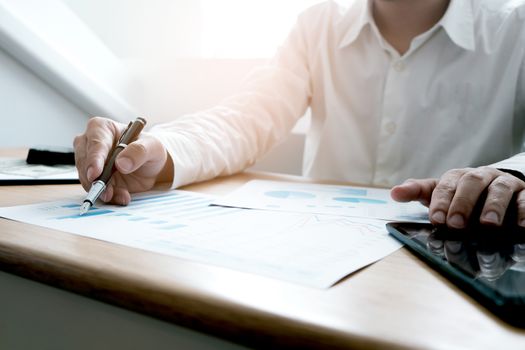 Auditor or internal revenue service staff, Business women checking annual financial statements of company. Audit Concept.