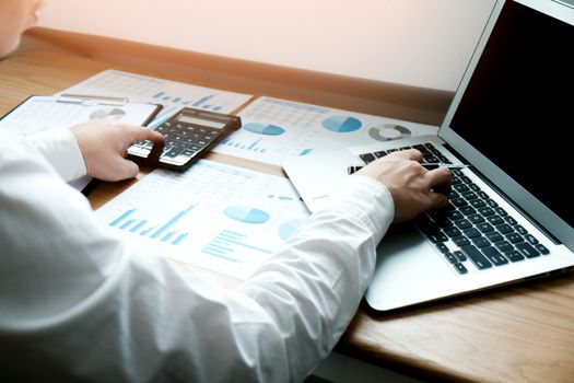 Auditor or internal revenue service staff, Business women checking annual financial statements of company. Audit Concept.