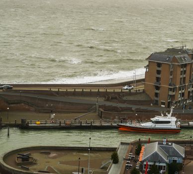 docked ship in the harbor of Vlissingen, popular town in Zeeland, The Netherlands