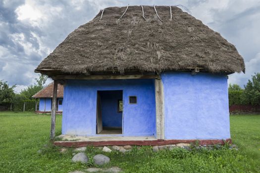 Aged Old Blue Rural House