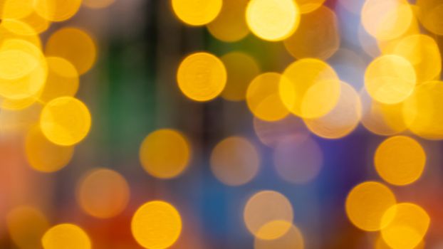 Abstract & Festive background with bokeh defocused lights