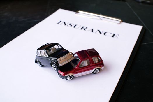 Car insurance concept with policy