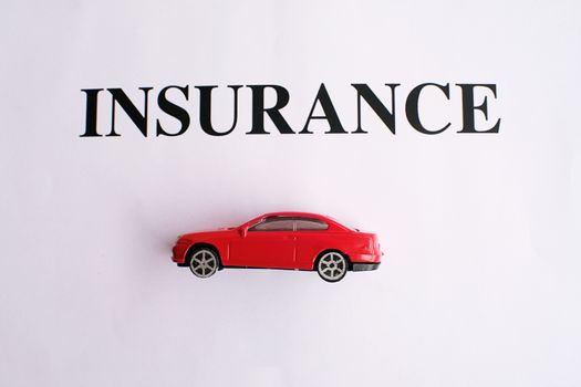 Car insurance concept with policy