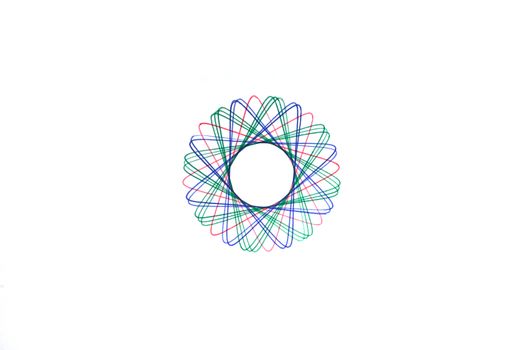 Abstract Spirograph writing designs Round symbol.