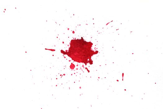 Blood splatters on white background