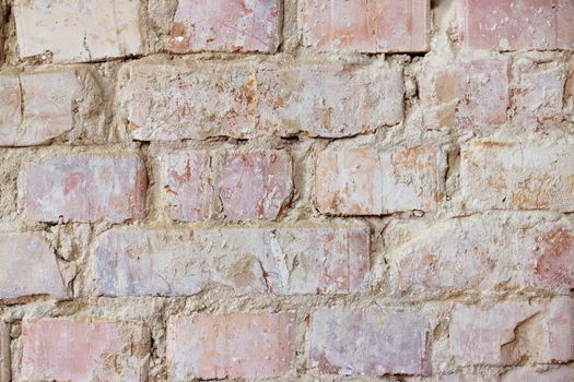 Red brick wall repair old decor. Architecture texture design