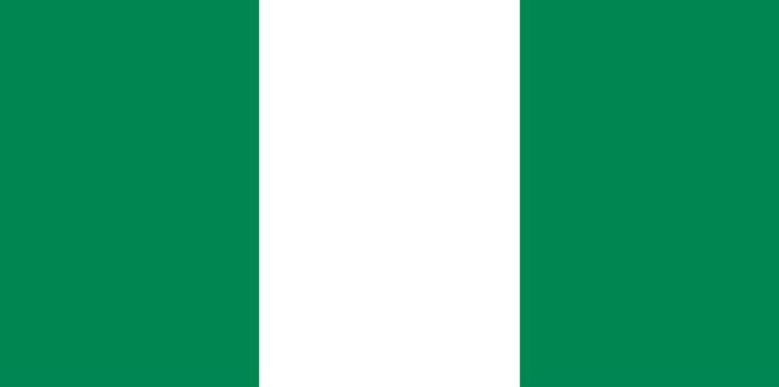 The flag of the African country of Nigeria
