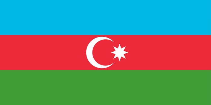 Flag national of the country of Azerbaijan