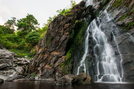 Khlong Lan waterfall of natural park, Thailand