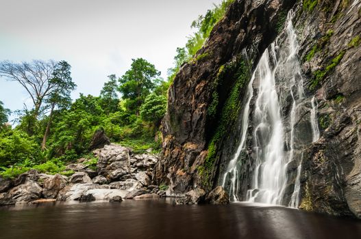 Khlong Lan waterfall of natural park, Thailand