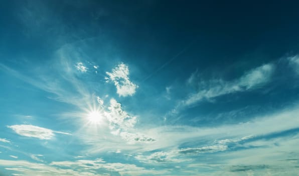 sunlight and blue sky