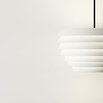 Lamp design on white wall decorate of interior