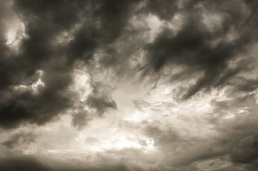 dark clouds sky