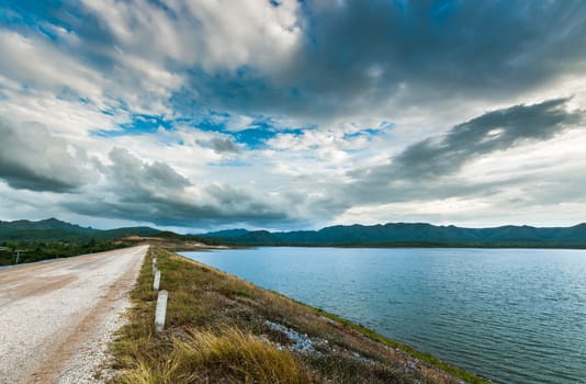 soil road and march landscape