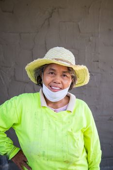 portrait of senior woman working job