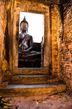 Closeup of buddha sculpture