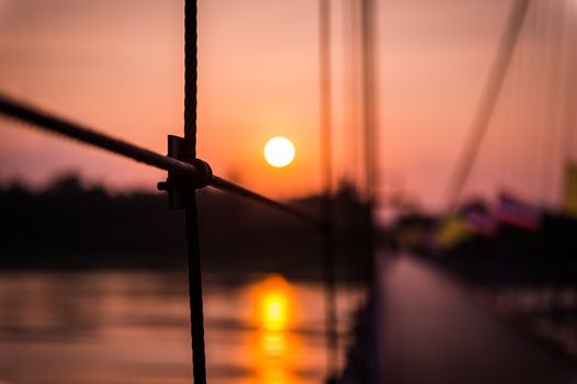 sling closeup and sunset