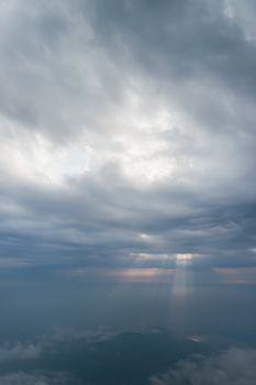 sunlight effect and cloudy sky