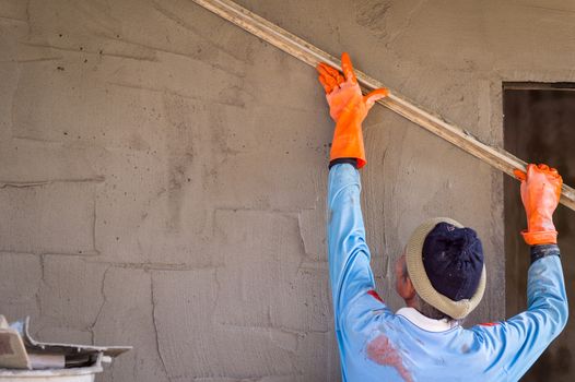 plasterer man and his job