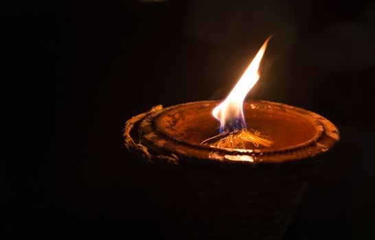 Closeup of candle light