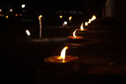 Closeup of candle light