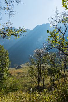 Mountain of Doi Luang Chiang Dao natural park Landscape, Chiang Mai, Thailand.