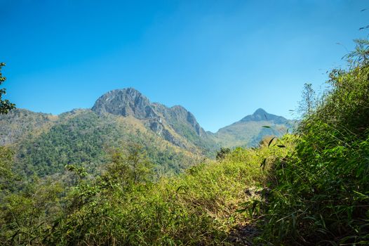 Mountain of Doi Luang Chiang Dao natural park Landscape, Chiang Mai, Thailand.