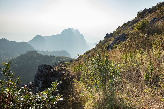 Doi Luang Chiang Dao Mountain Landscape, Chiang Mai, Thailand.