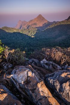 Doi Luang Chiang Dao Mountain Landscape, Chiang Mai, Thailand.