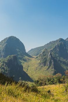 Doi Luang Chiang Dao Mountain Landscape, Chiang Mai, Thailand.