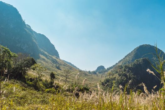 Doi Luang Chiang Dao Mountain Landscape, Chiang Mai, Thailand.