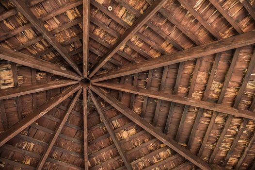 closeup of detail under roof design